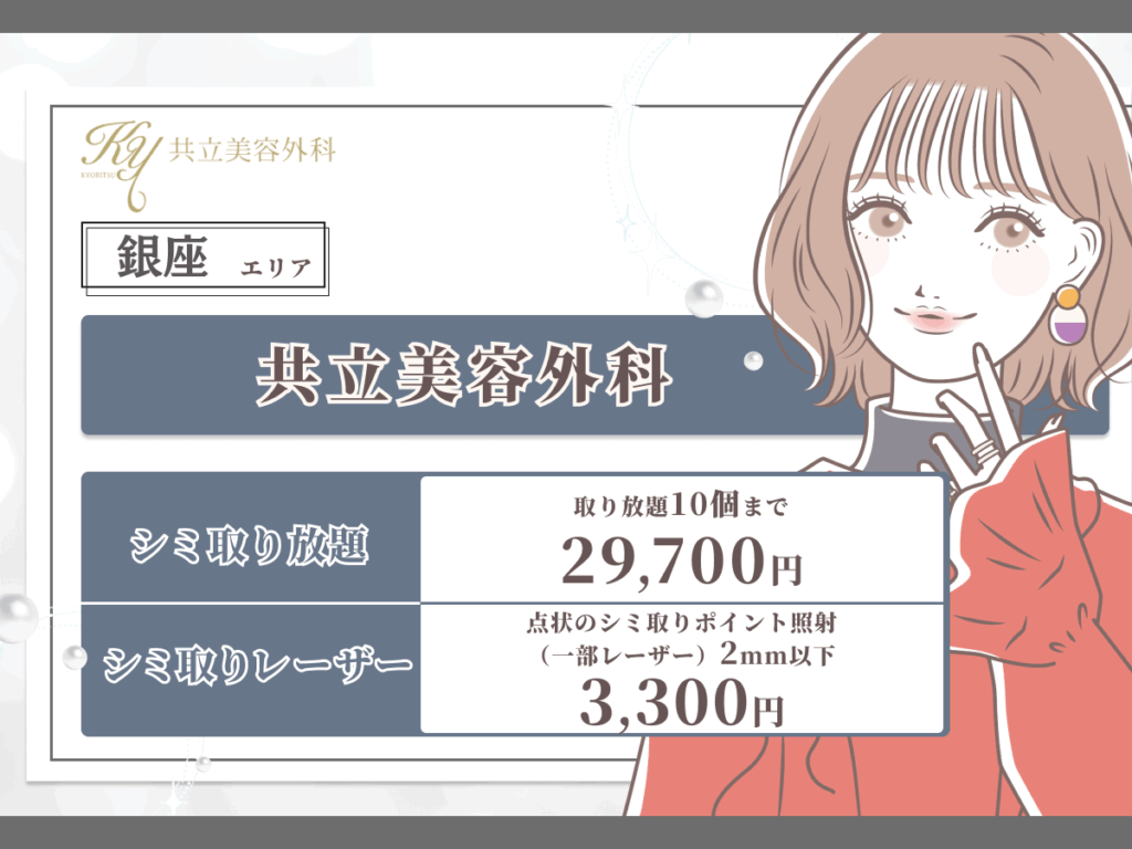 銀座エリアおすすめ：共立美容外科