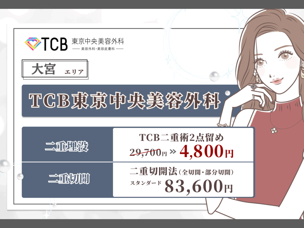 大宮（埼玉）エリアおすすめ：TCB東京中央美容外科